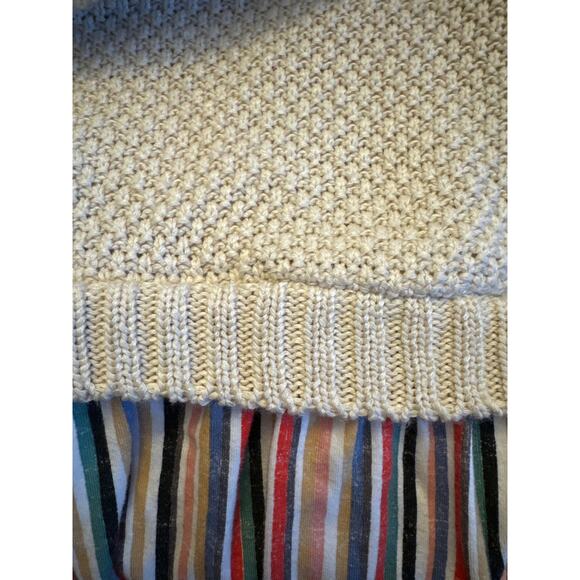 Zara contrasting sweater striped skirt midi sleevless dress sieze large - Picture 8 of 14